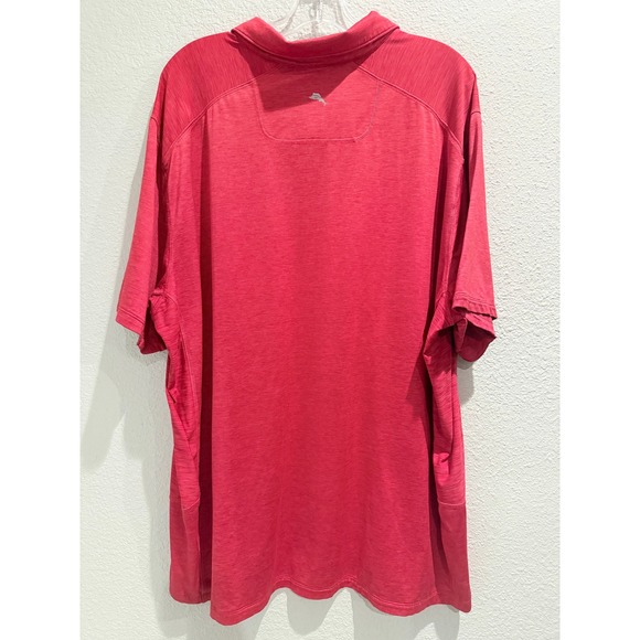 Tommy Bahama Island Zone Red Heathered Polo Shirt XXXL UPF 30 Golf Casual - Picture 3 of 7